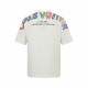 Louis Vuitton 24ss Back Colorful Letter Print Short SleeveLouis ViuttonLouis Vuitton 24ss Short Sleeve Colorful Monogram Print on BackExplosive spot spring and summer short-sleeved, simple basic closet gods, casual and v