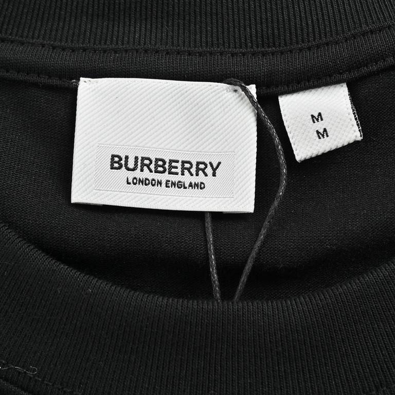 BurberryBurberry 24ss Embroidered Knight Warhorse Short SleeveThe fabric is made of 280g double yarn cotton fabric   2x2 matching thread, custom dyed color after the whole etching treatment.Silky and super-soft treatment