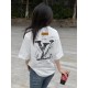 #Louis Vuitton 24ss Graffiti Letter Logo Print Short Sleeve Upper