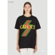 # GucciGucci 23ss Red and Green Lightning Printed Short Sleeve Upper