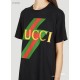 # GucciGucci 23ss Red and Green Lightning Printed Short Sleeve Upper