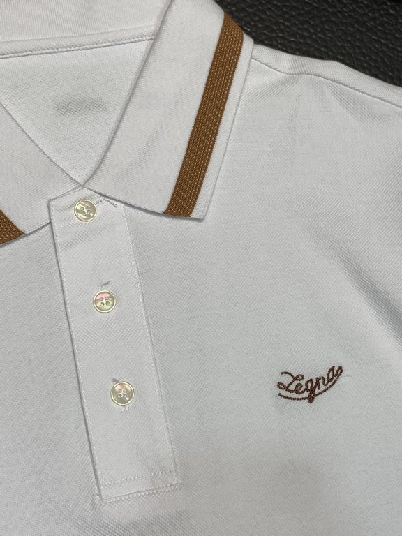 Zegna Zegna exclusive exclusive new original single men's casual Polo short-sleeved high-end customized high version of the fashion versatile explosive models     imported fabrics logo pattern design on the chest feel ul