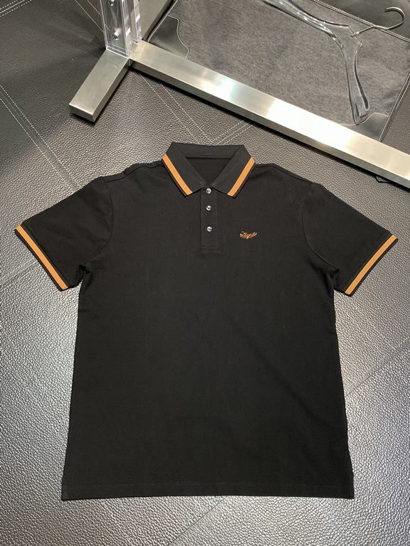 Zegna Zegna exclusive exclusive new original single men's casual Polo short-sleeved high-end customized high version of the fashion versatile explosive models     imported fabrics logo pattern design on the chest feel ul