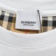 BurberryBurberry Classic Plaid Sleeve Patchwork Short SleeveThe use of 50 double stranded 180g cotton fabric washed processing sleeves before and after the left and right all artificial check processing according to the 