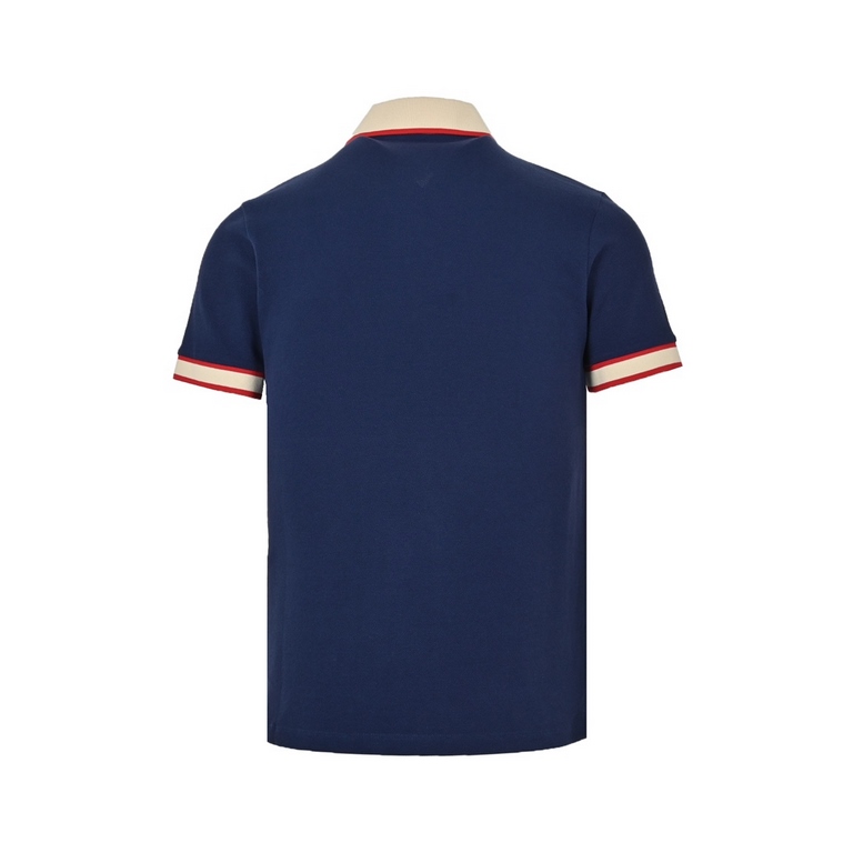 GucciGucci 23ss Classic Pocket Embroidery Double G Polo Short SleeveDouble G small Logo Jodie fabric 230 grams Polo shirt men and women with the same models top replica counter customized fabric breathable and comfortabl