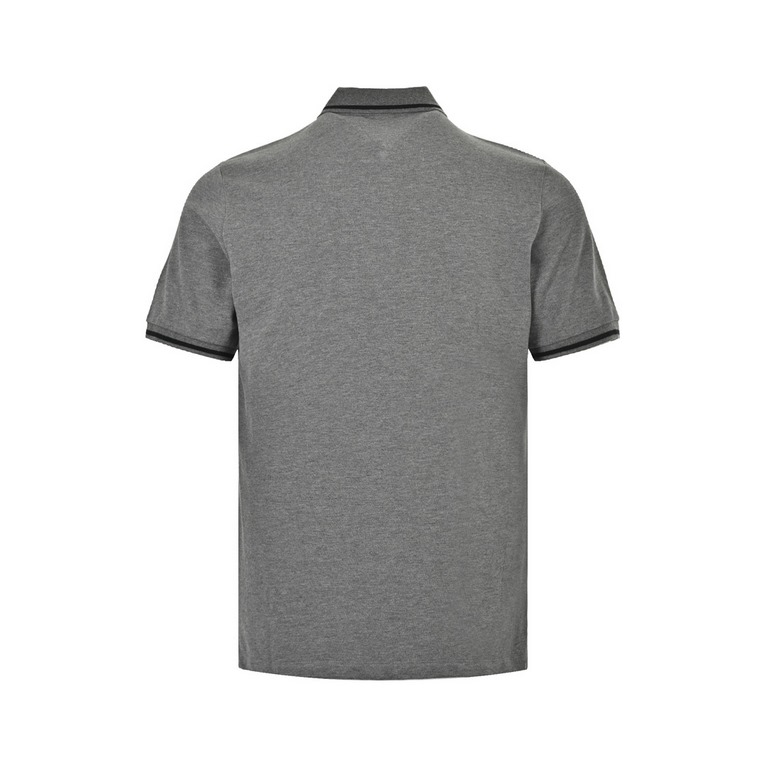 Zegna  Zegna classic chest letters embroidered Polo short-sleeved NetroStar with the same models, using the classic logo three-dimensional embroidery, embroidery full feel very comfortable Super versatile and good-lookin