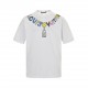 Louis VuittonLouis Vuitton 23ss Necklace Pendant Colorful Letter Print Short SleeveSummer new Classic necklace pendant colorful letters logo round neck short-sleeved T-shirt, the color combination is very artistic, perso