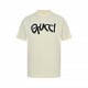 GucciGucci 23ss graffiti letters print short sleeveSpring and summer new letters printed round neck short sleeve High-end quality exclusive customized using 280 grams of fixed weaving and dyeing high gram weight cotton f