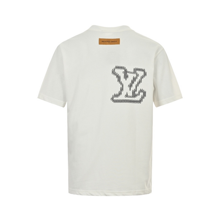 Louis VuittonLouis Vuitton 24ss City Wall Brick Print Short SleeveBasic simple versatile style, the fabric used is a high grams of knitted cotton fabric, soft and solid, full of texture, contrast, as always, the loose ve