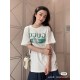 #The upper body effect#GucciSummer New G lipstick print round neck short sleeve T-shirt Heavyweight cotton fabric material High-weight with shaping effect Good moisture absorption and breathability Skin-friendly and comf