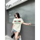 Gucci Gucci Logo Oversized Stylized Embroidered Short Sleeve T-Shirt with Interlocking Buttons-Model's Image