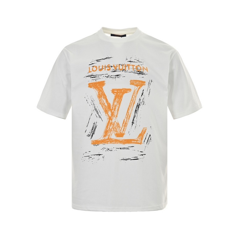 Louis VuittonLouis Vuitton 24ss Hand Painted Graffiti Large Letter Print Short SleeveSimple loose fit combined with the effect of solid colors thatNaturally highlights the premium texture, with a graffiti logo print on t