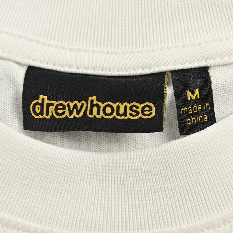 Drew House 24ss Dissolve Smiley Print Short SleeveThe fabric is custom dyed 32 count 230G original double yarn Milanese cotton, the embryonic fabric is dyed in high pellet environmentally friendly dyeing, and is also sub