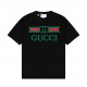 Gucci Gucci Logo Oversized Embroidered Short Sleeve T-Shirt with Interlocking ButtonsOriginal fabric, official same modelCustomized 240 grams of the same vat-dyed fabrics feel very comfortableSpring and summer the latest