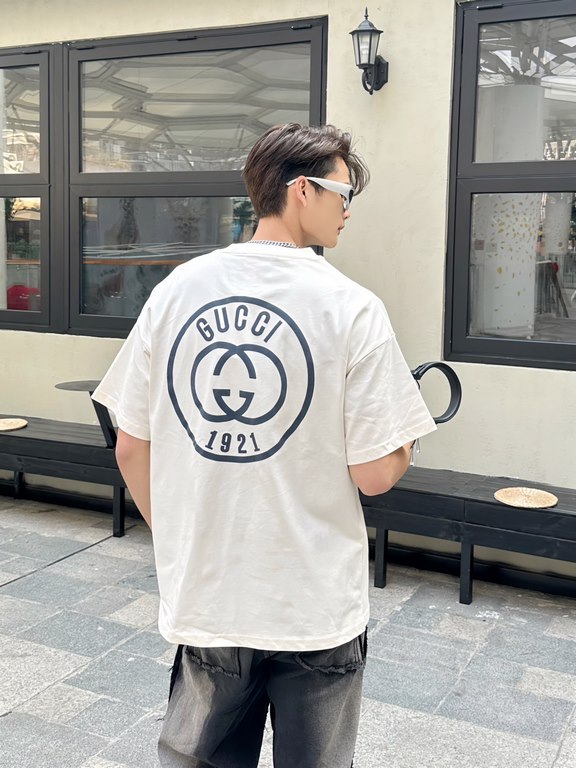 #GucciGucci 24ss 1921 Collection Printed Logo Short Sleeve Upper