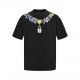 Louis VuittonLouis Vuitton 23ss Necklace Pendant Colorful Letter Print Short SleeveSummer new Classic necklace pendant colorful letters logo round neck short-sleeved T-shirt, the color combination is very artistic, perso