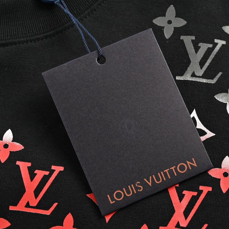 Louis VuittonLouis Vuitton 24ss Gradient Old Flower Print Short SleeveCustom weaving and dyeing 260 grams of imported original fabrics, with 32 count 1 x 1 cotton cover silk ribbing.Counter purchase, but also the season'