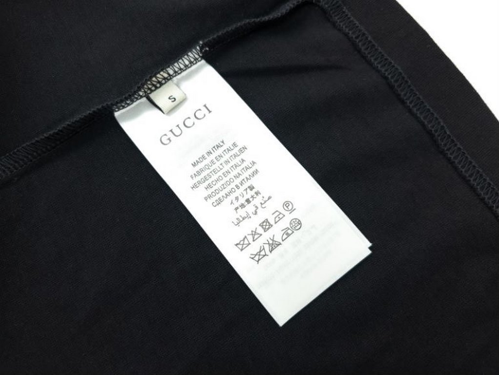 GUCCI Gucci 2024 spring and summer new classic embroidery letters logo short sleeve T-shirtExclusive network first Hundreds of models with perfect detailing260 grams of brand-name cotton fabricVery delicateOriginal fabri