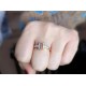 On behalf of the purchase grade Tiff Tiffany new listing Two T series white shell asymmetric opening double t diamond ring selected original consistent imported s925 sterling silver material plating 18k gold rose gold ya