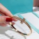 Full diamond version   Tiffany Tiffany 2020 T1 Series Wide Version Half Diamond Bracelet Exclusive first high-end customized Goddess with the same model Designed to highlight the delicate elegance, low-key bloom confiden