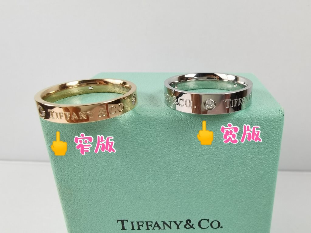 Tiffany 3 Diamonds Alphabet Ring  Tiffany Three Lifetimes Couple   Style  [Wide] [Narrow] White Gold, Rose Gold Two Colors 5#6#7#8#9#10# Sufficient Yardage