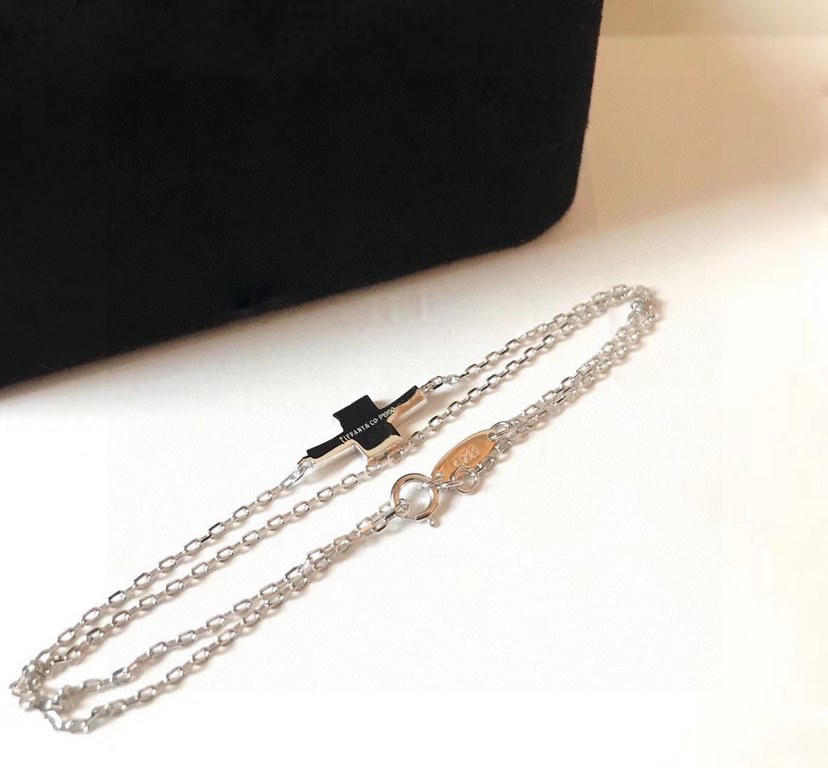 【Order level】tiff Tiffany smiley   double T double bracelet can be used as a necklace a variety of ways to wear  delicate and elegant models invincible good-looking style high-end customization of the original 925 sterli