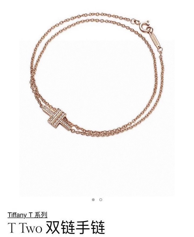 【Order level】tiff Tiffany smiley   double T double bracelet can be used as a necklace a variety of ways to wear  delicate and elegant models invincible good-looking style high-end customization of the original 925 sterli