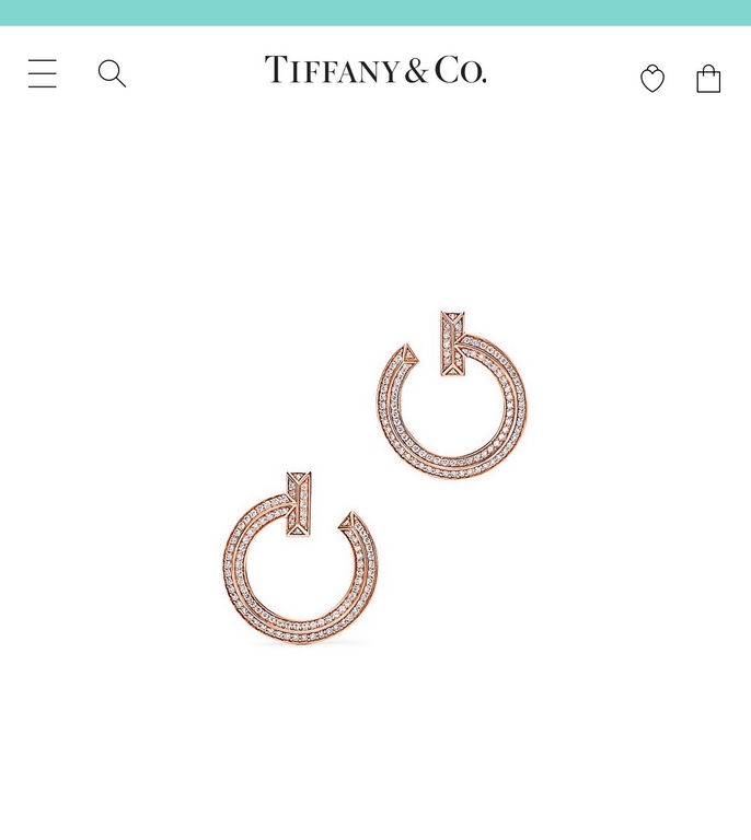 Exclusive debut goddesses, the latest synchronized haute couture The Tiffany Atlas is on fire Tiffany Roman Alphabet Collection Full Diamond Earrings Superb heavy duty cross over full diamonds, the design is simple and s