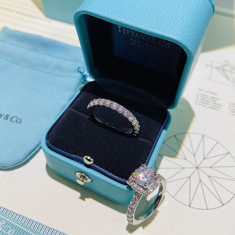 Tiffany classic four claws diamond ring two in one exquisite flawless a ring manpower must have a timeless classic models a variety of ways to wear a price to buy two rings simply cost-effective burst Germany imports do 