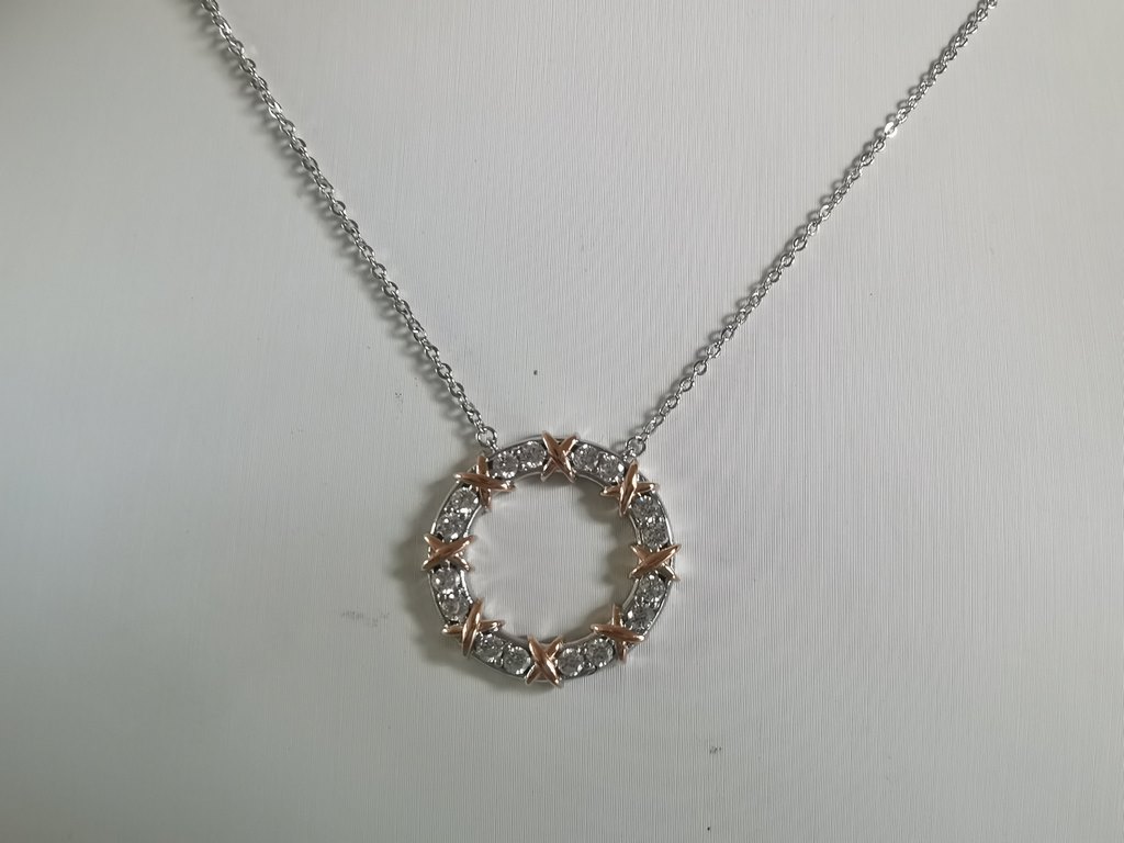 Tiffany Round Cake Split Color Necklace  Tiffany Necklace   real shot [color] [color]   High-end customization    look at the chain plate to see the engraving, and then look at the workmanship Original replica Into the c