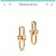 Tiffany Tiffany Hot Hot Joints Double Chain Stud Earrings A must-have, can be worn as a single ring, ultra-fine craftsmanship, plated in 18k rose gold.