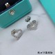 Imported high carbon diamonds 92 5  high version, the blood of the use of 5A high carbon diamonds, Tiffany heart heart earrings customized exclusive fine-cut 160 cutting process Cubic zircon  refractive index ultra-high 