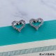 Imported high carbon diamonds 92 5  high version, the blood of the use of 5A high carbon diamonds, Tiffany heart heart earrings customized exclusive fine-cut 160 cutting process Cubic zircon  refractive index ultra-high 