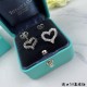 Imported high carbon diamonds 92 5  high version, the blood of the use of 5A high carbon diamonds, Tiffany heart heart earrings customized exclusive fine-cut 160 cutting process Cubic zircon  refractive index ultra-high 