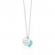 Tiffany  Tiffany Classic Blue Enamel Double Heart Tag Necklace