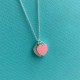 92 5 Tiffany Tiffany Entry Level Pink Double Heart Enamel Necklace Very small collarbone chain Suitable for petite girls Love hearts represent love Very suitable for gift giving This is superbly and exquisitely made Each