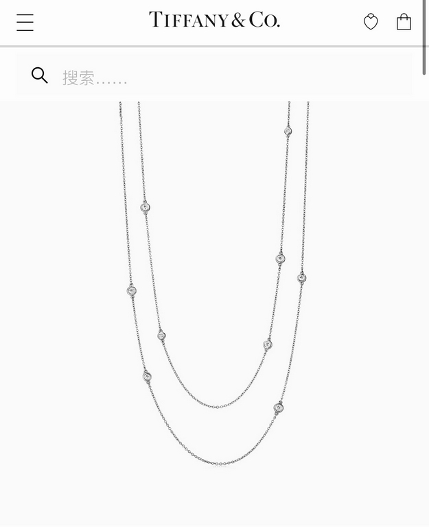 C123   Tiffany Tiffany early spring new counter synchronization sale Na Zha same ten diamonds raindrops long chain original one-to-one custom low-profile luxury atmospheric beauty Selected German imported s925 sterling s