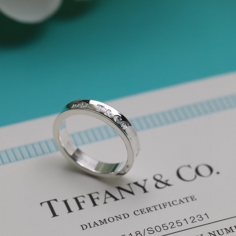 Tiffany Tiffany 1837 Ring CNC version in S925 sterling silver  Size  Wide 38 Narrow 35