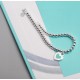 [Replacement level] tiff Tiffany   Peach Heart Blue Enamel Heart Tag Bracelet Classic Hundred Newest   Single Genuine Synchronized 925 Sterling Silver Built by Actual Photographs Exquisite Craftsmanship   Popular Tiffany