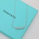 The new Tiffany knot necklace polished paragraph body S925 sterling silver with the original logo   the beauty of the breathtaking summer this year the hottest new models chain length 45cm adjustable Tiffany necklaces   