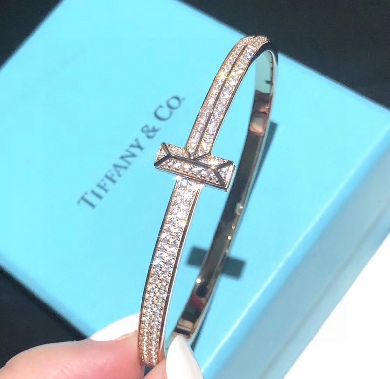 Tiff Tiffany T1 Series Full Diamonds Bracelet Exclusive Premiere High-end customized Goddess same model Designed to highlight the exquisite elegance and understated bloom confidence Very delicate and eye-catching. Origin