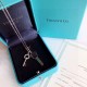 TIff Tiffany   Romance New push   2 in 1 Set Key  Necklace One to one High quality original single Heavy duty original 925 Sterling silver top set high carbon diamonds  Fashionable layers Variable styling Multiple ways t