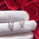 Tiffany TIFFANY loving collection delicate love heart earrings beautiful  exclusive one-to-one molded high-end customized 925 sterling silver with gold-plated, hand-set 5A simulation diamonds.