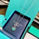 [Buy Grade] tiff Tiffany   Peach Heart Blue Enamel Heart Plaque Necklace ...Classic Hundred Newest   Single Genuine Synchronized 925 Sterling Silver Made by Actual Photographs Exquisite Craftsmanship    Popular Tiffany T