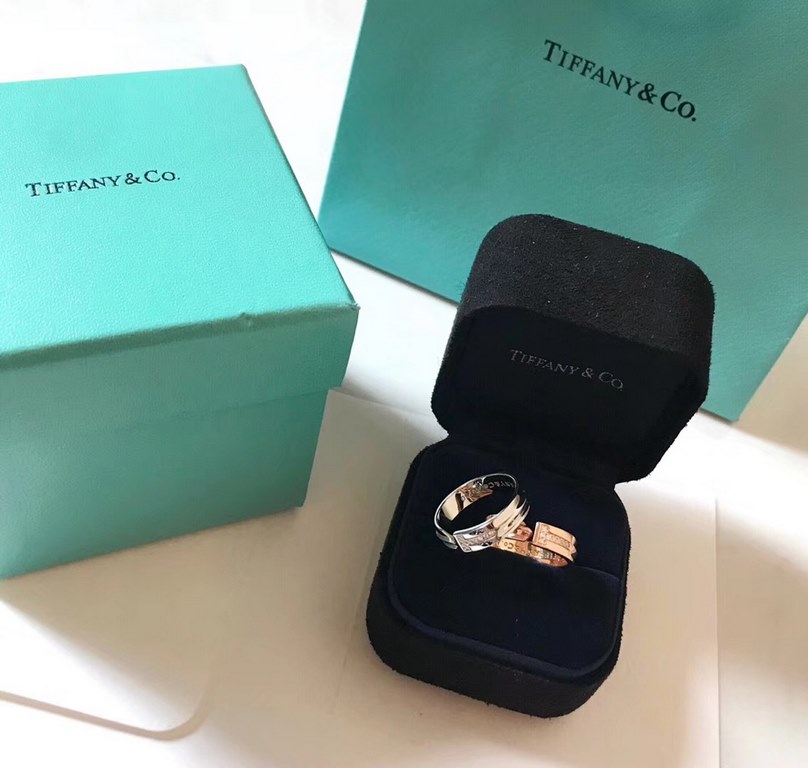 Tiff Tiffany Modern Keys Collection   Single T Polished Asymmetrical Ring with Diamonds  Star Model Original Logo Print Made of Imported S925 Sterling Silver Plated with Thick Gold  The Strongest Polishing Technology. Co