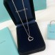 T Family Tiffany New Love Heart Five Diamonds Necklace.S925 Sterling Silver Tiffany's designs never pander to the ebb and flow of fashions, and so they never go out of style, as they are completely above the trends Beaut