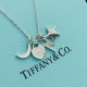 SpotC297  Tiffany Tiffany new heart sign star lightning crescent classic elements necklace classic match counter new match single genuine synchronization counter consistent S925 sterling silver to create real shot exquis