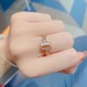 On behalf of the purchase level Tiff Tiffany new listing Two T series white shell asymmetric opening double t diamond ring Selected original consistent imported s925 sterling silver material plating 18k gold rose gold ya