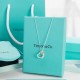 Tiffany Tiff Size Double Heart Double Heart Fashion Peach Heart Necklace High-end replica Original cnc polished S925 sterling silver to create  Original double logo end chain Low-profile elegance and fashionable big bran