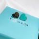 Tiffany Tiffany 22 Years New Classic Heart Enamel Asymmetrical Stud Earrings Exclusive one-to-one customization Symbolizing the civilization of classic elements Original ag925 sterling silver Guaranteed highest version i